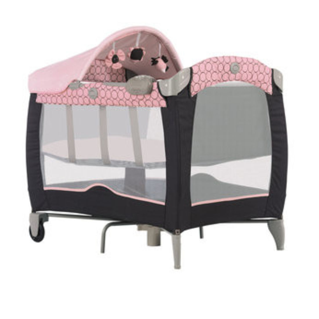 graco travel cot pink
